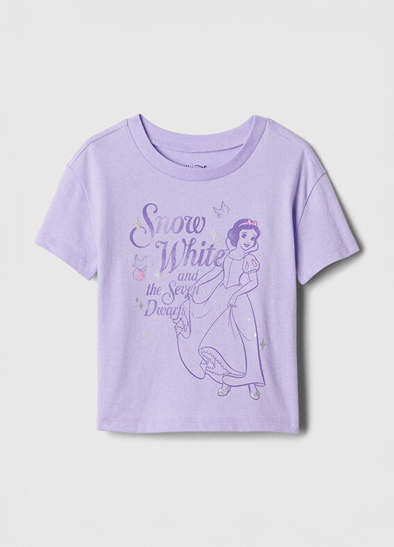 T-shirt viola con stampa Biancaneve