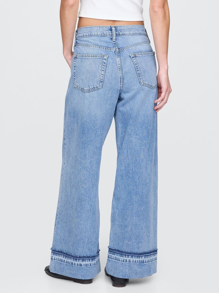 Jeans a gamba larga in denim Gap Donna_3