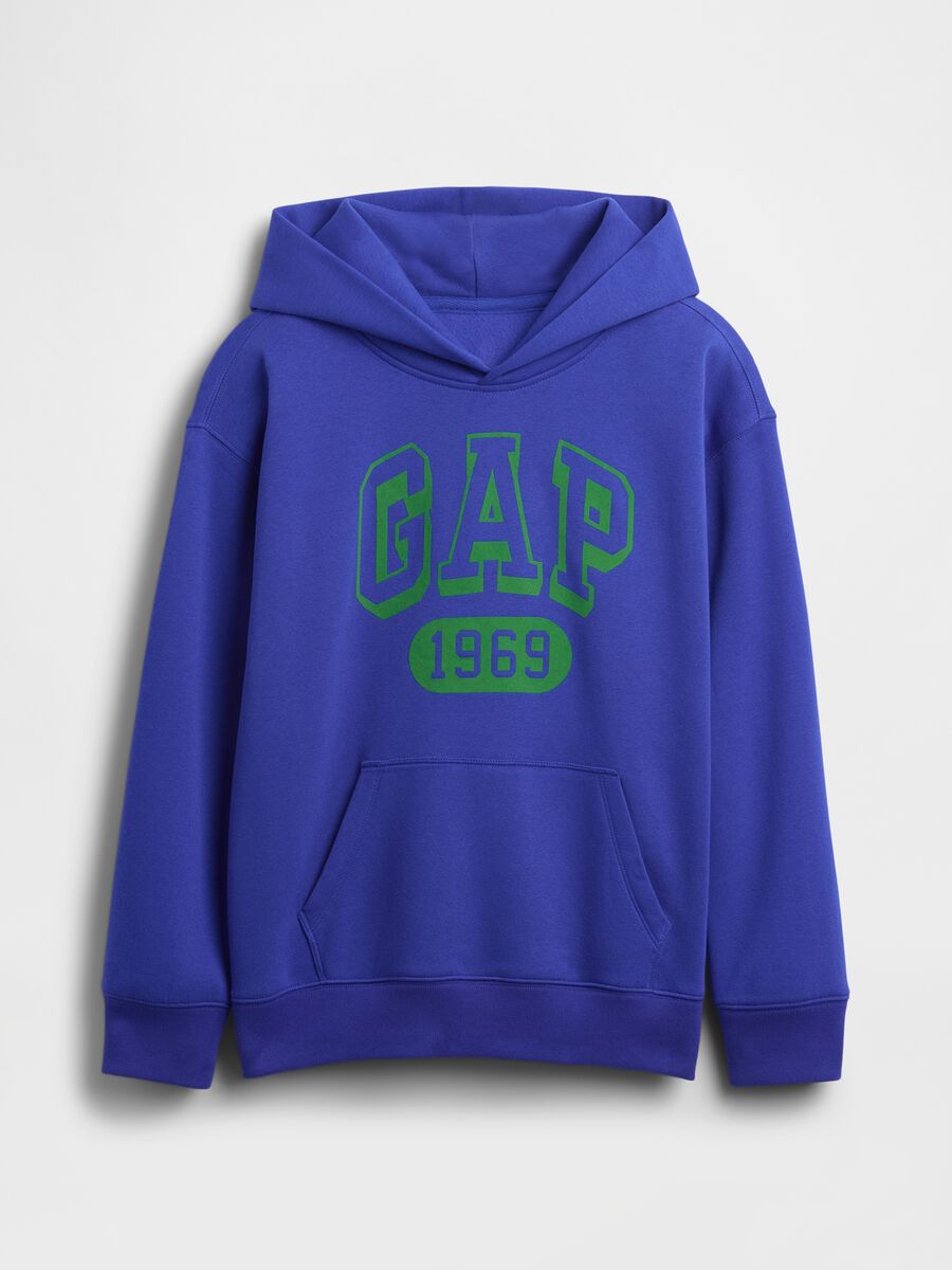 Felpa blu per bambino con logo Bambino_4