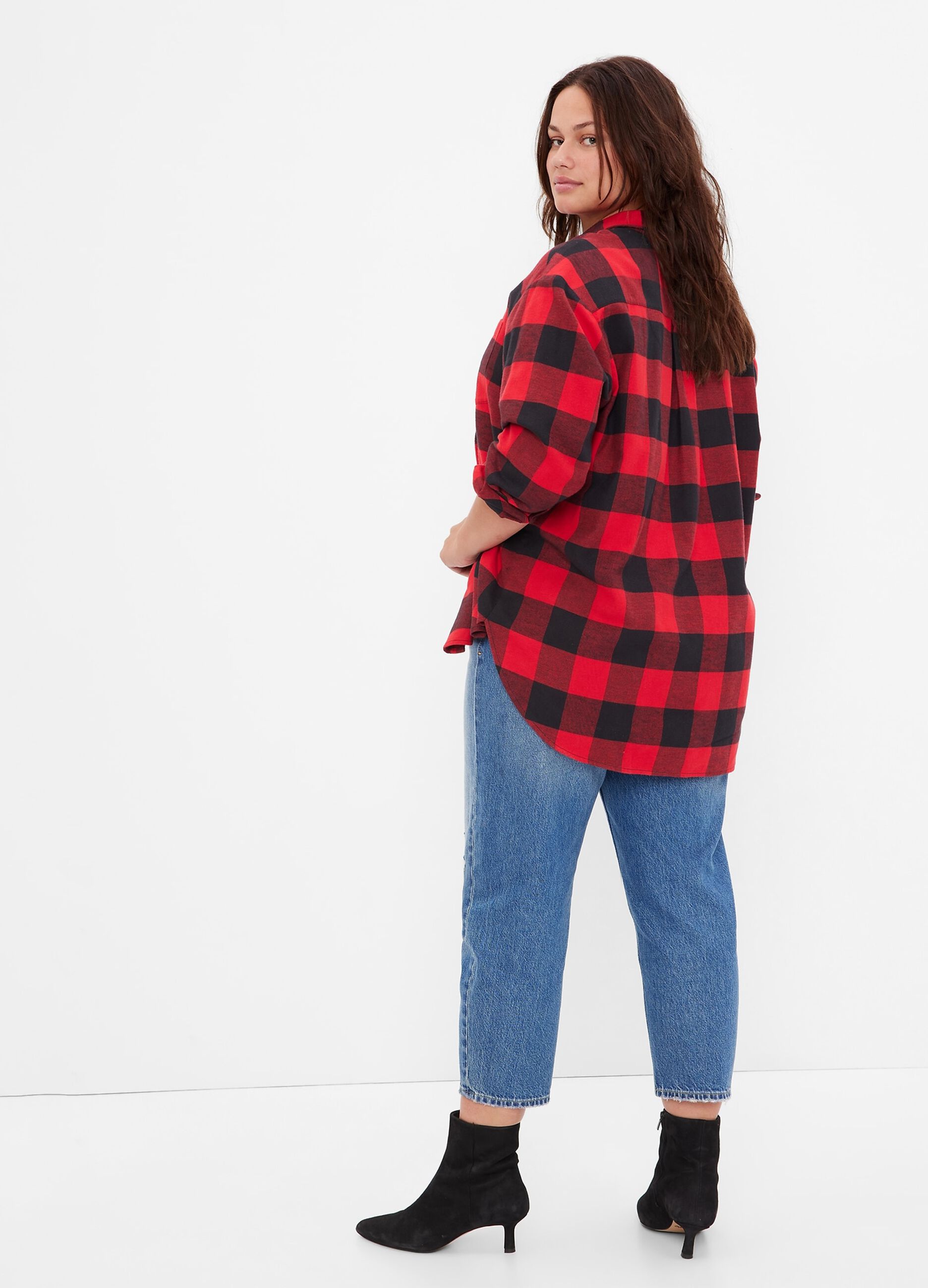Oversized check flannel shirt_4