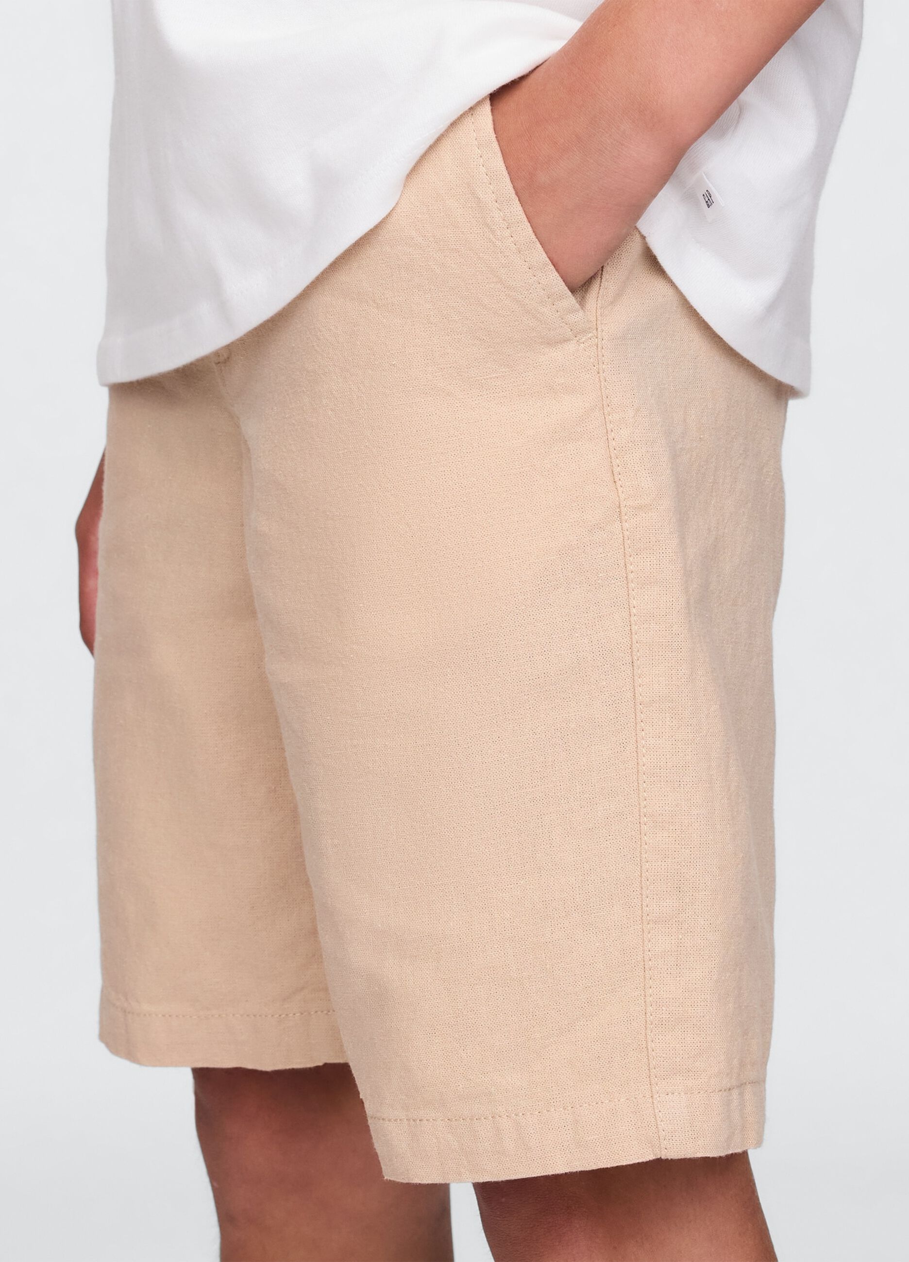 Bermuda beige in lino e cotone GAP Kids_3
