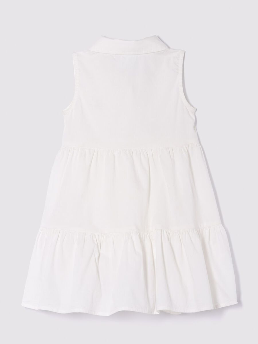 Abito bianco in cotone Gap Kids Bimba_1