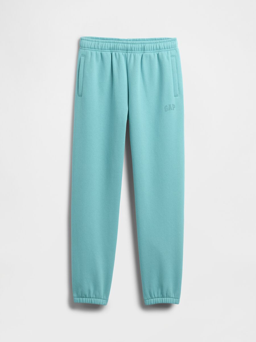 Blue Cotton Blend Trousers Girl_3