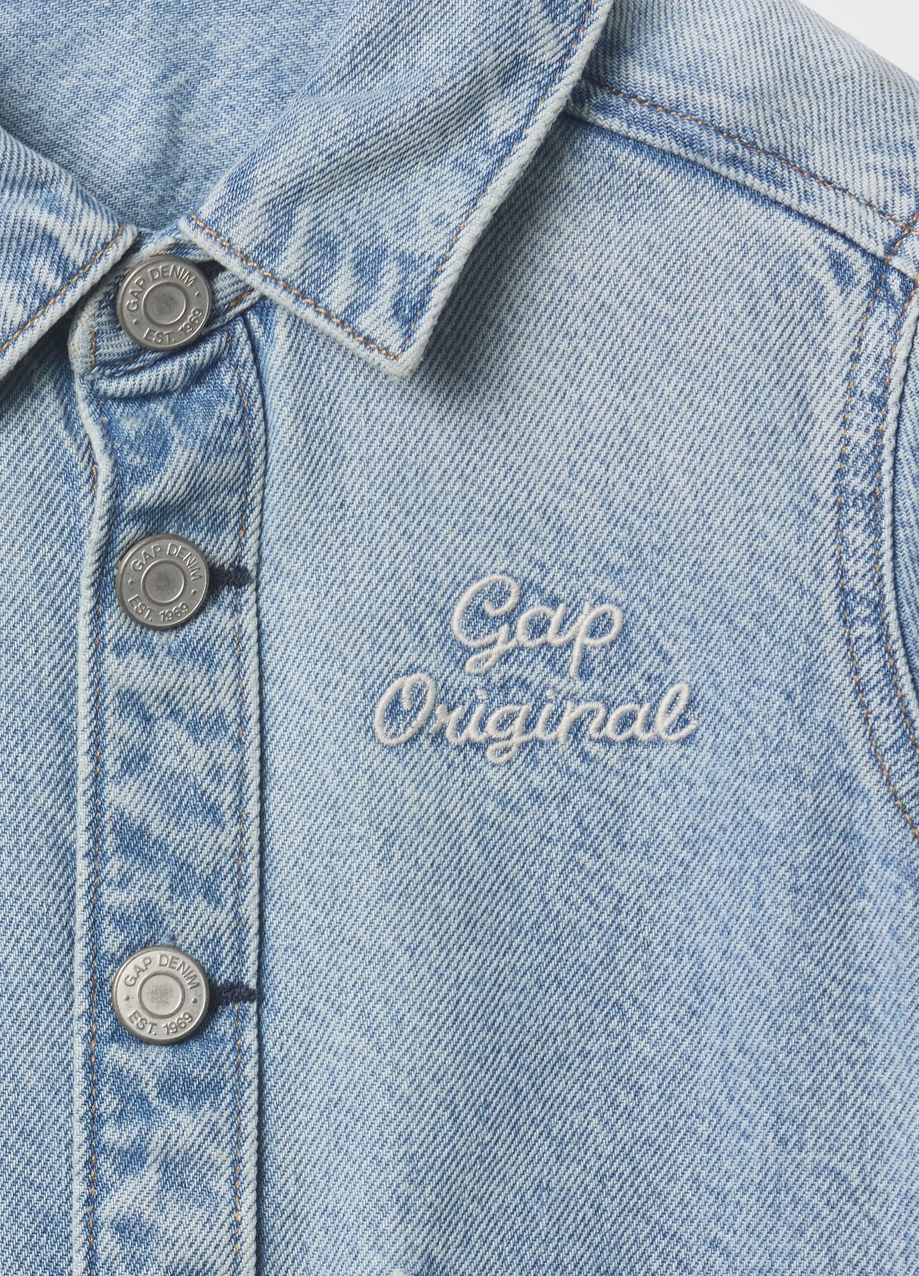 Giacca denim con logo ricamato per bimbi GAP_3