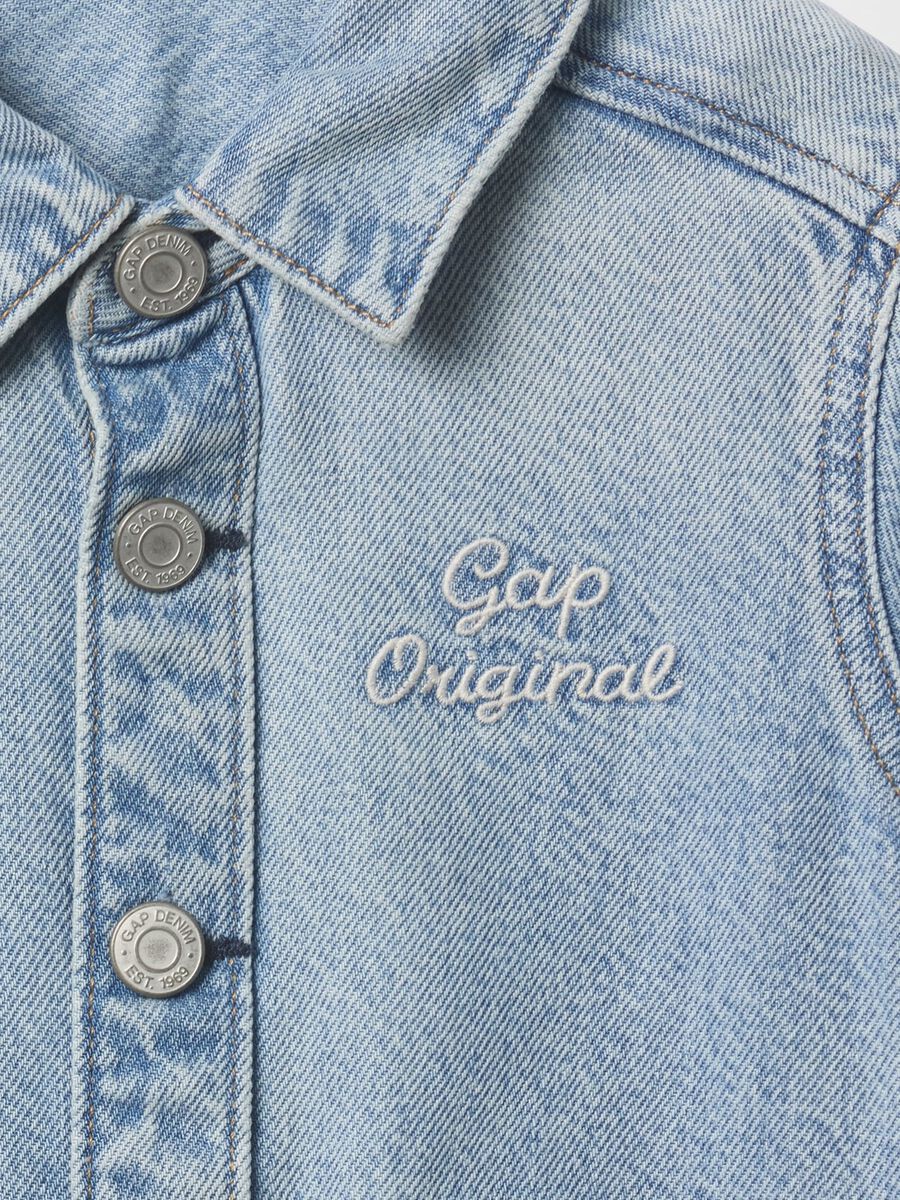 Giacca denim con logo ricamato per bimbi GAP Bimbo_3