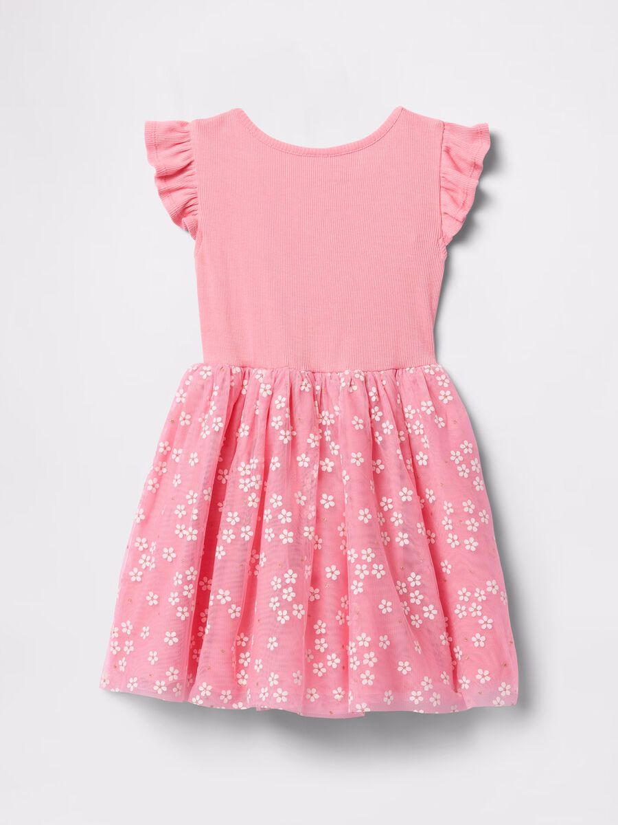 Abito rosa con dettagli floreali per bambina GAP Kids Bimba_2