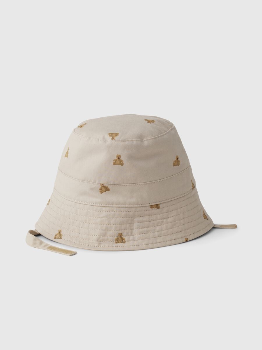 Cloche hat with teddy bears print Newborn Boy_0