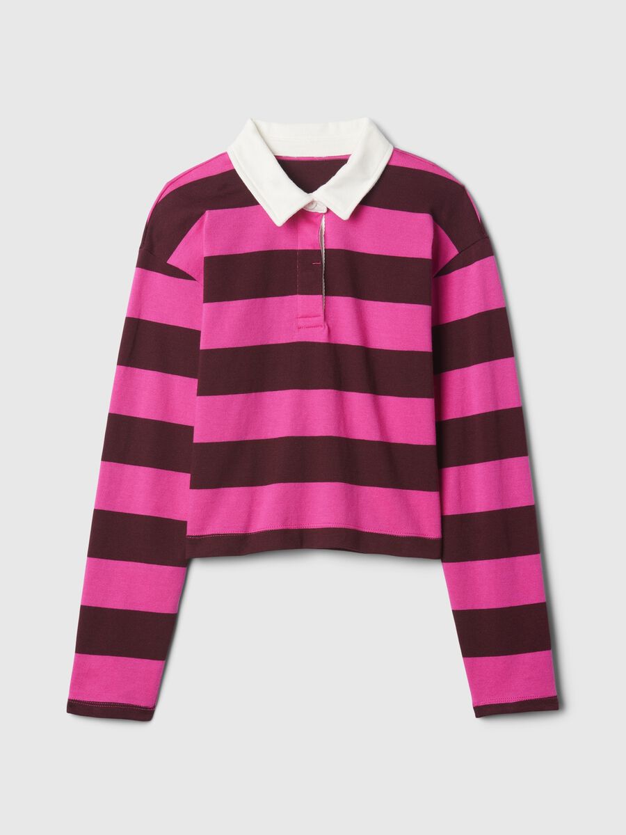 Polo a righe con maniche lunghe Bambina_2