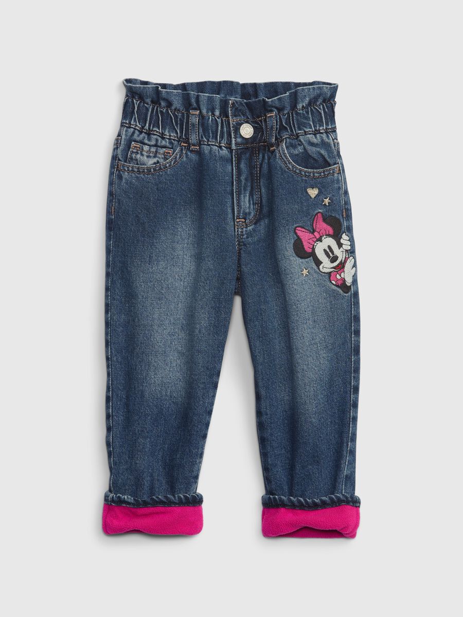 Mum-fit jeans with Disney Minnie Mouse patch Newborn Boy_0