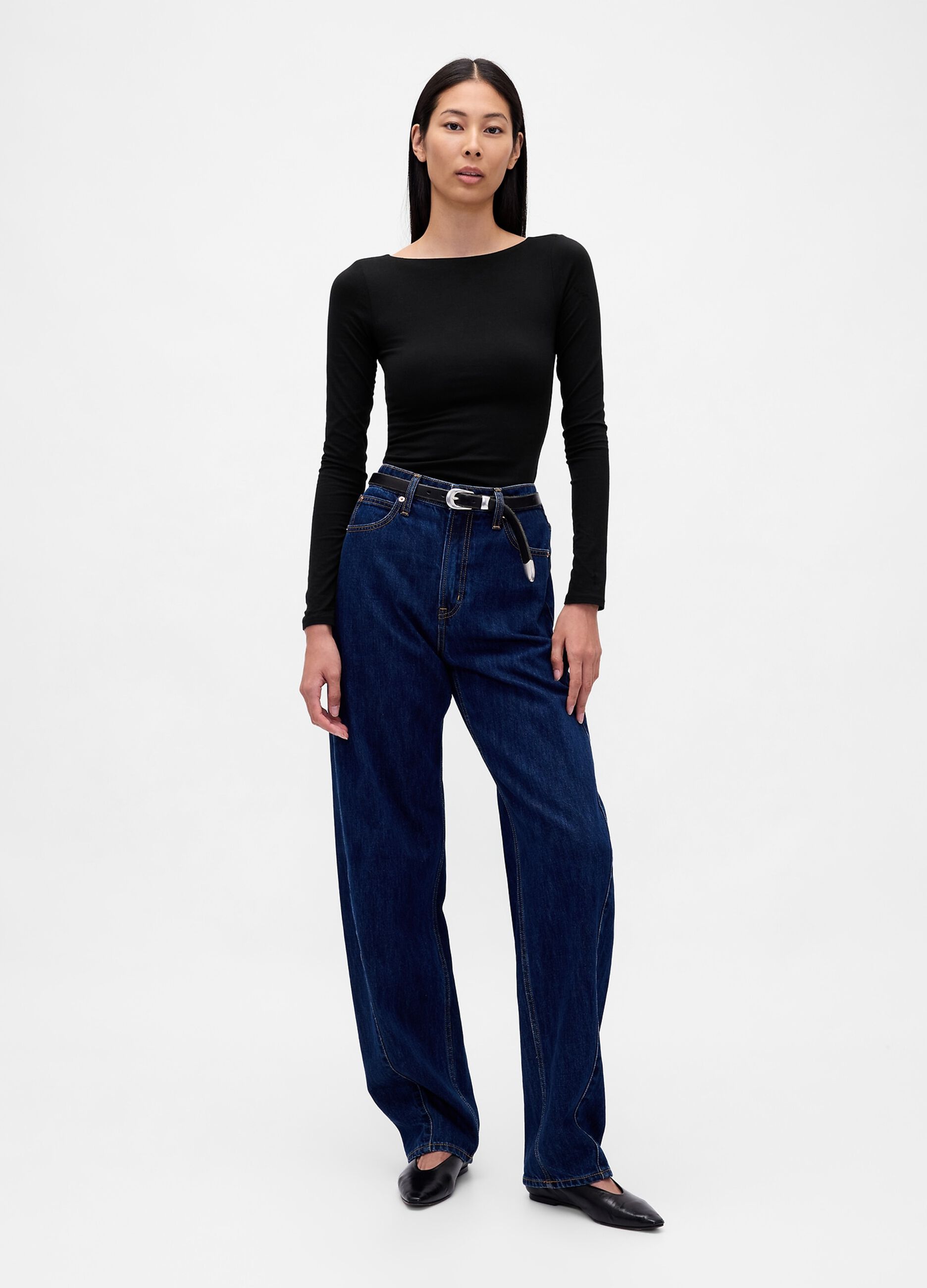 Maglia a maniche lunghe elasticizzata