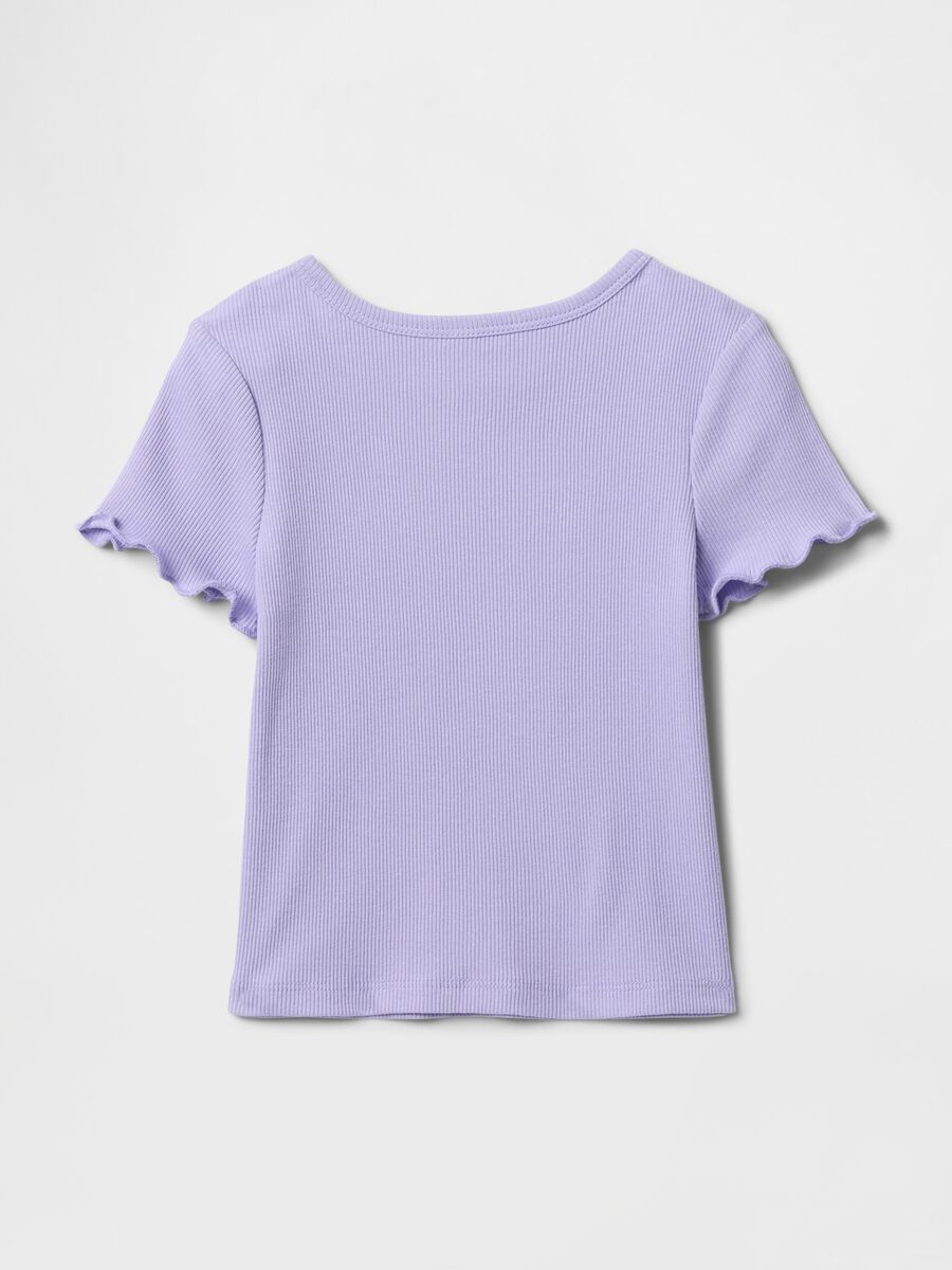 T-shirt lilla a maniche corte in cotone GAP Kids Bimba_1
