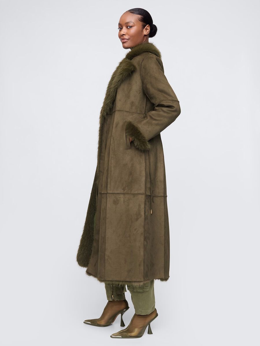 GAP x CULT GAIA long coat in suede Woman_2