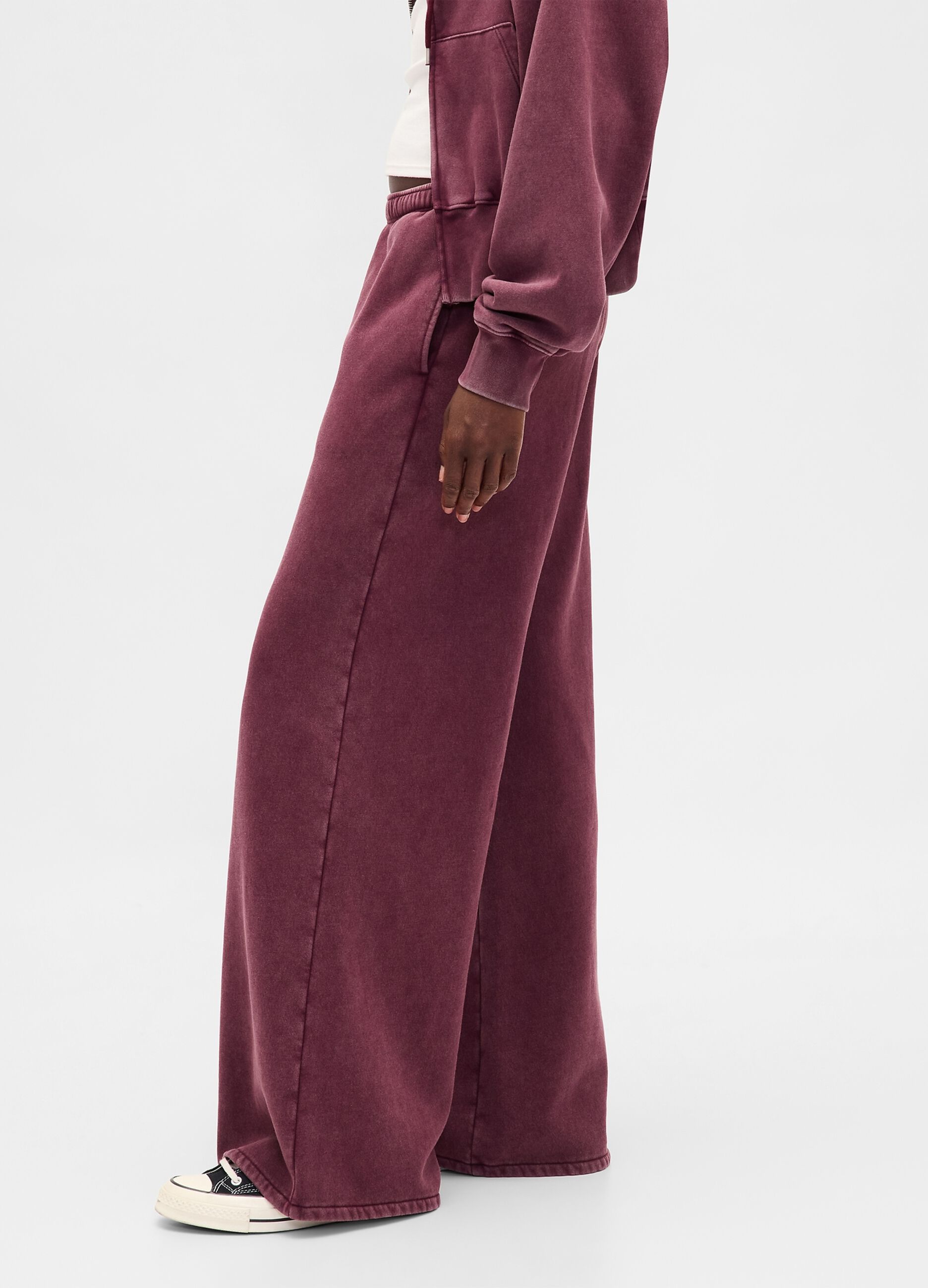 Pantaloni viola in misto cotone e poliestere_3