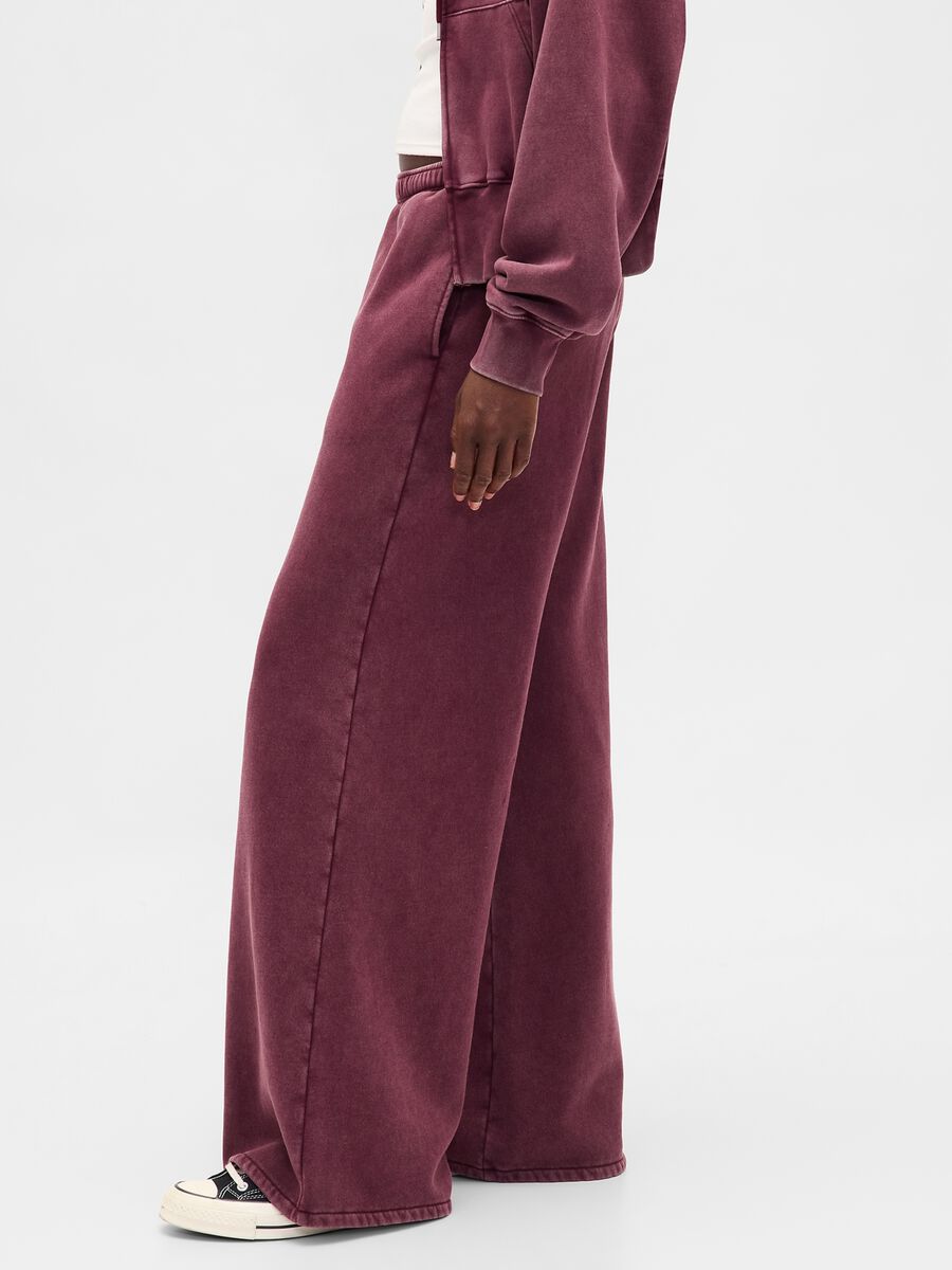 Purple trousers in cotton and polyester blend Woman_3