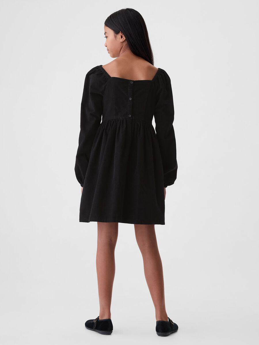 Vestito in cotone con maniche a sbuffo Bambina_1