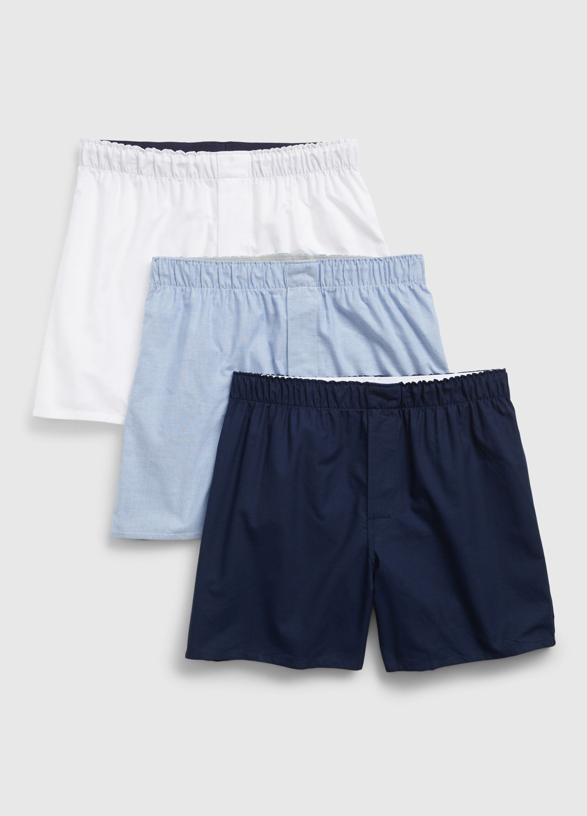 Tripack boxer in tela di cotone