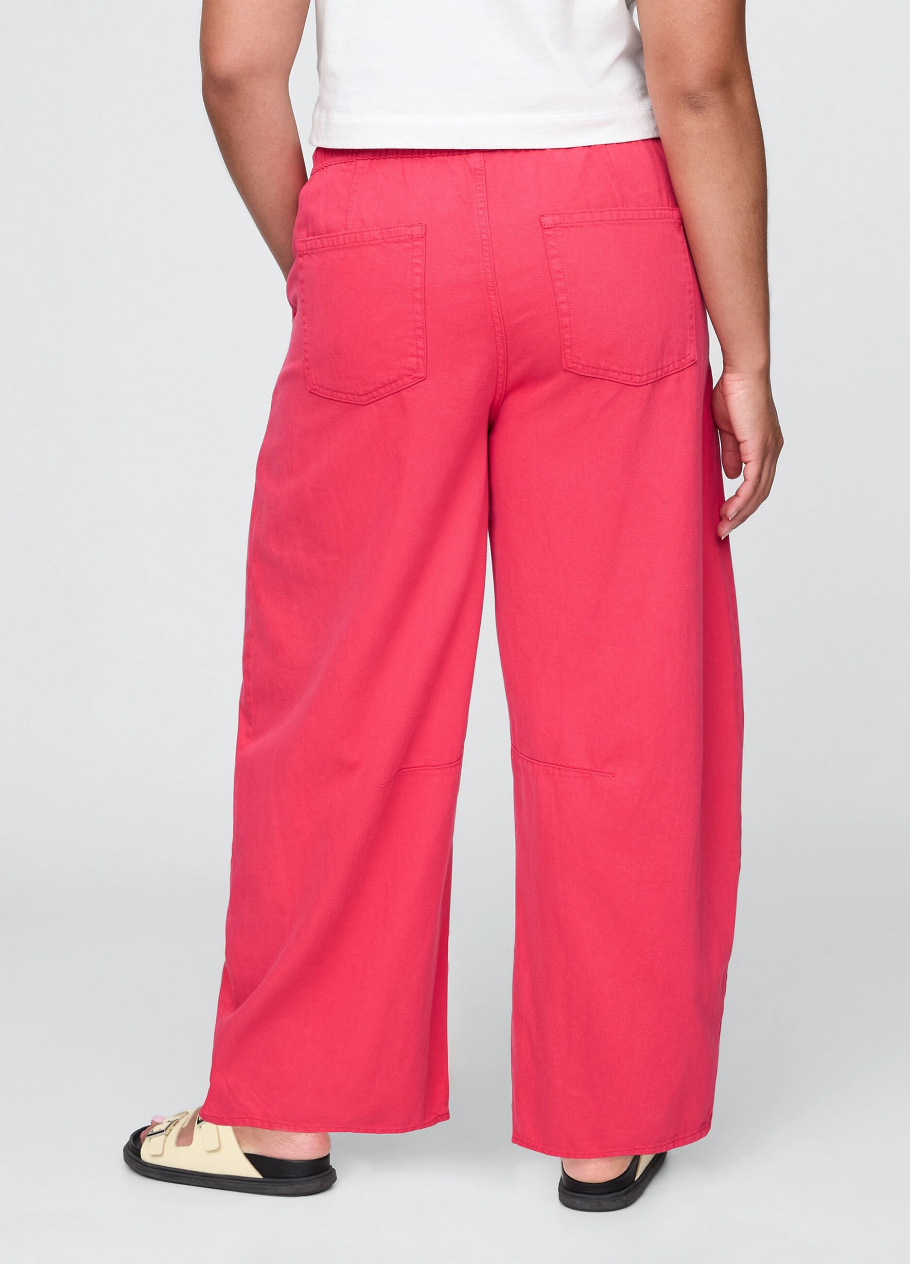 Pantaloni rosa in Lyocell e cotone_5