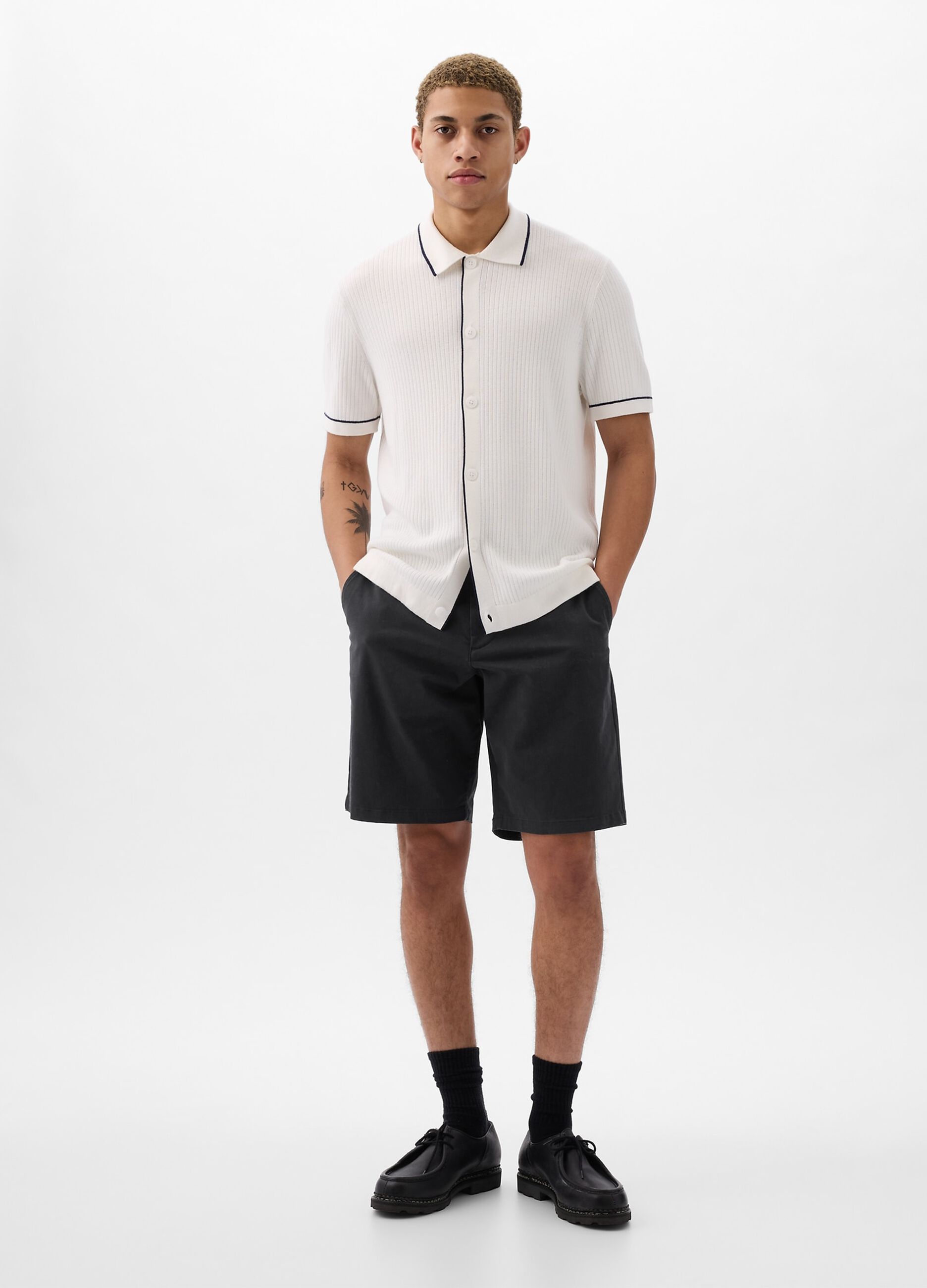 Bermuda relaxed fit in cotone stretch