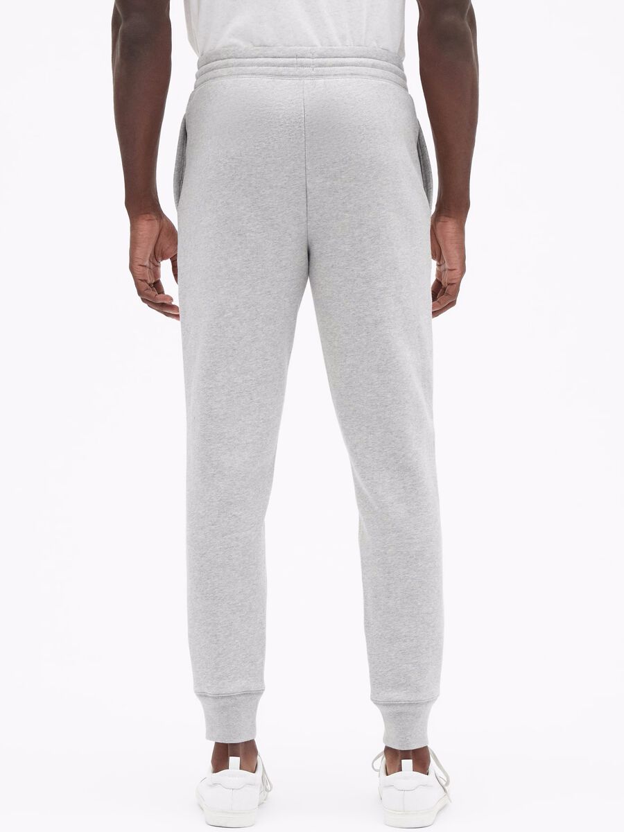Joggers in felpa melange con ricamo logo Uomo_1