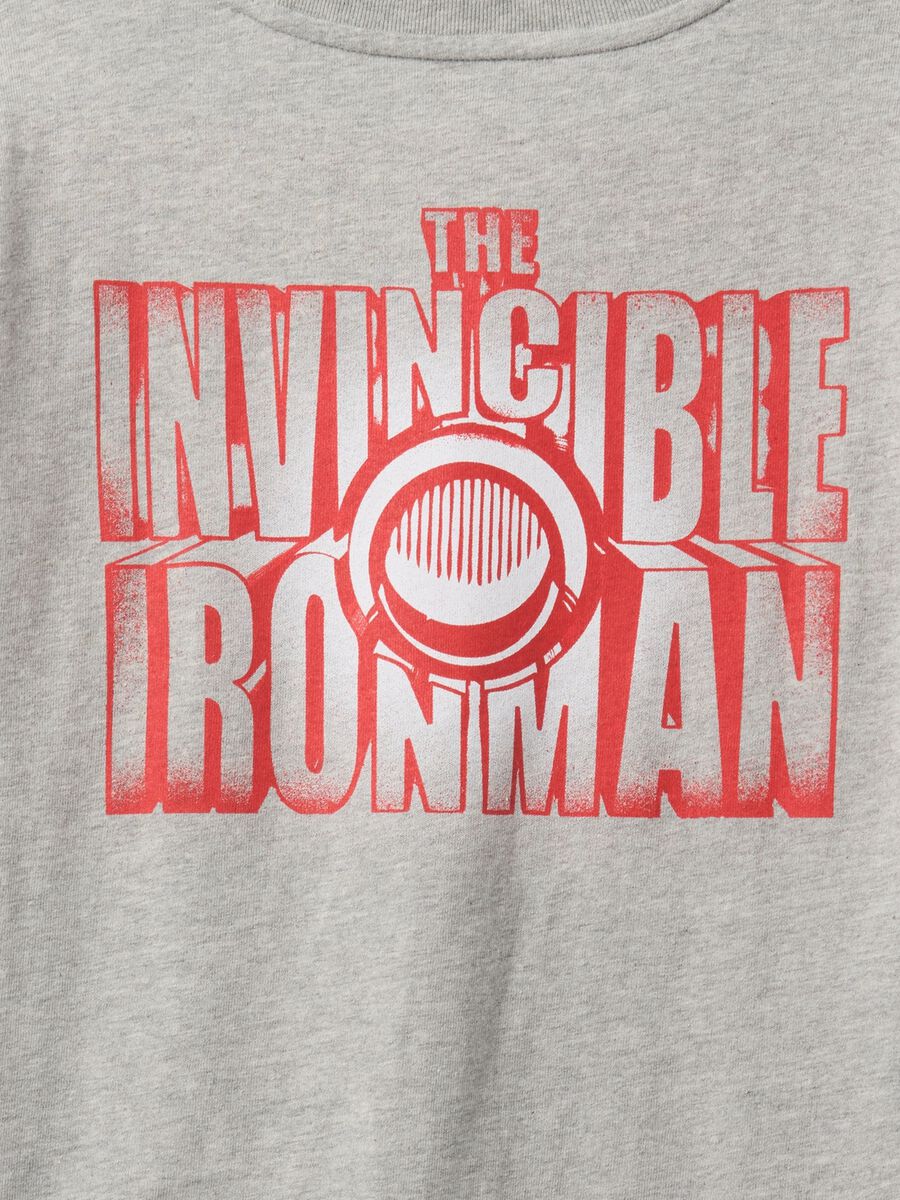 Grey short sleeve T-shirt with Marvel print GAP Kids Boy_2