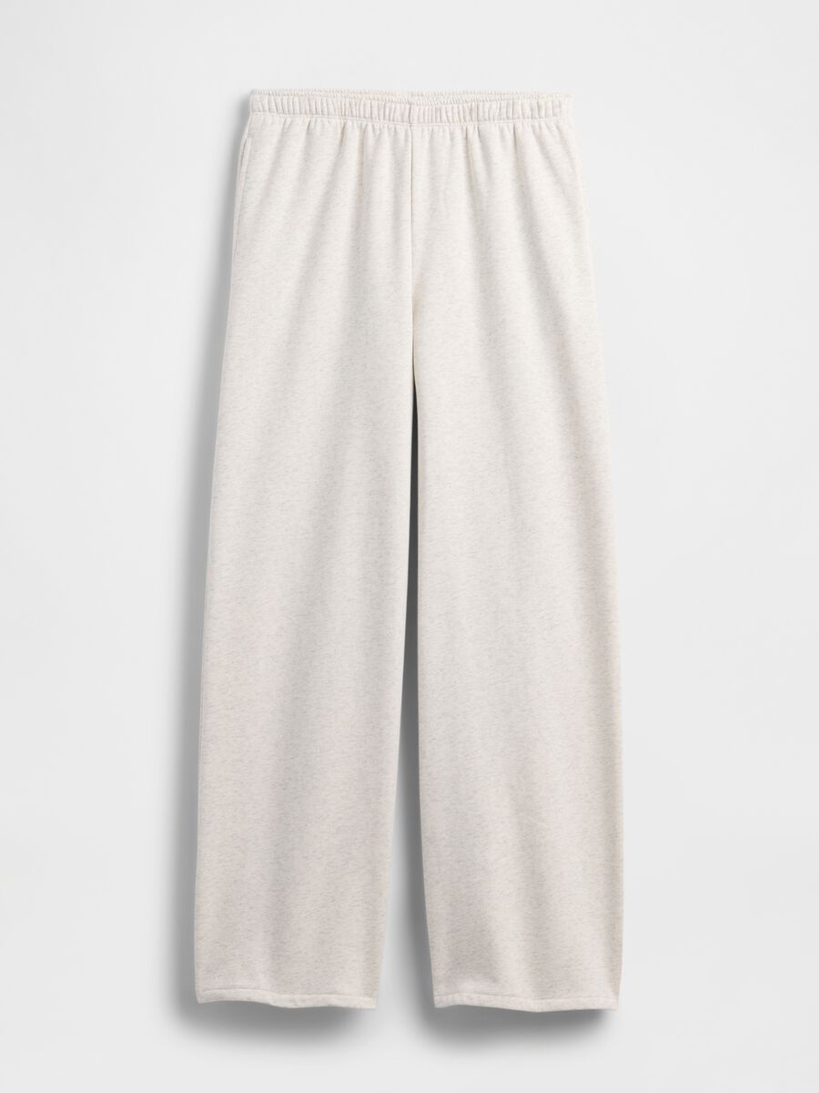 White Cotton Blend Trousers Woman_5