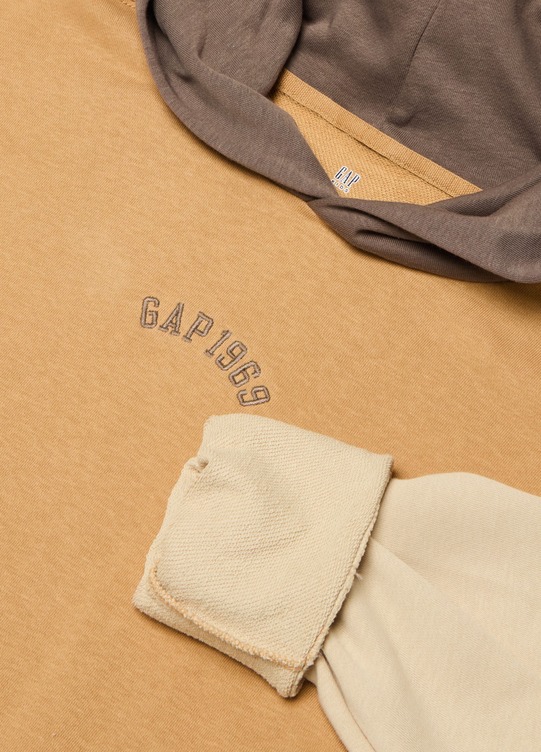 Colour block hoodie with embroidered logo_2