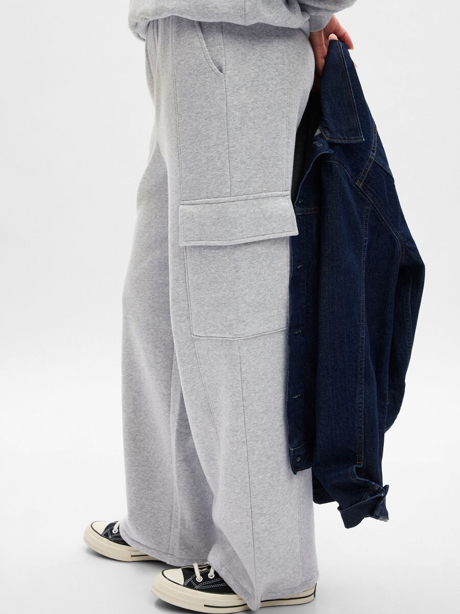 Cargo joggers in fleece with drawstring Woman_2