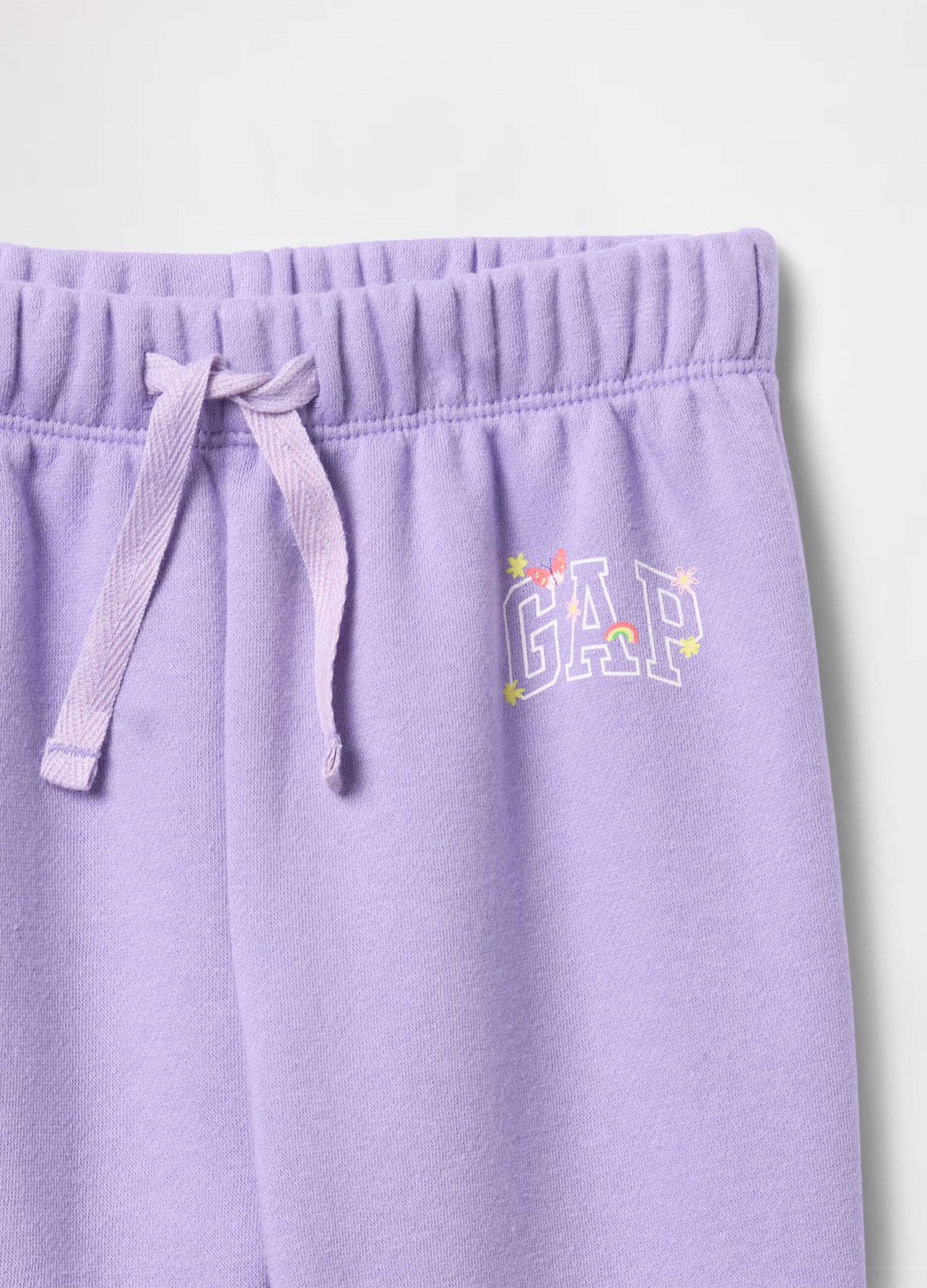 Joggers viola con coulisse e stampa logo_2