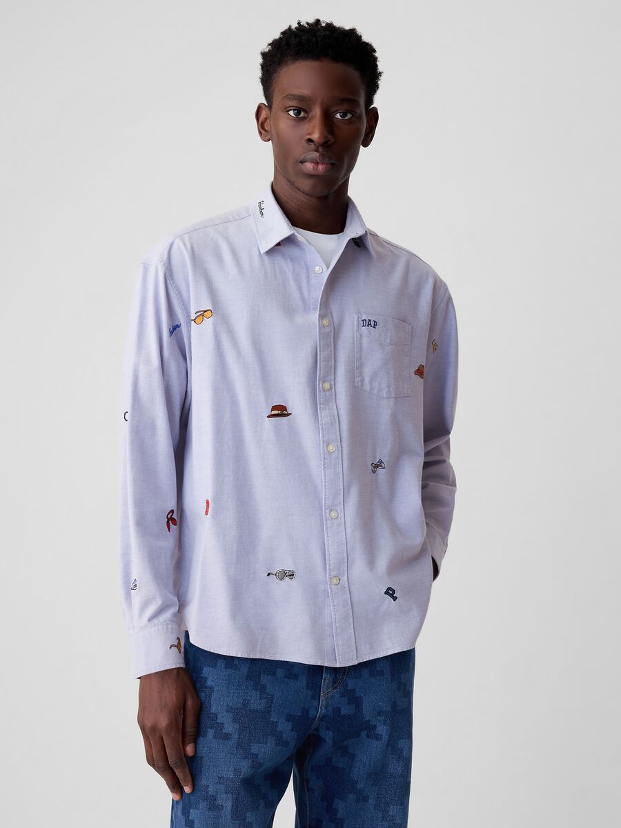 DAP x GAP Camicia ricamata in cotone oxford Unisex_1