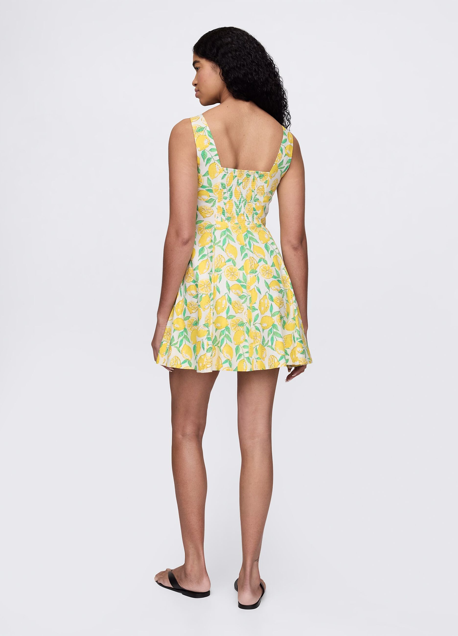 Short multicoloured dress with lemons pattern_2