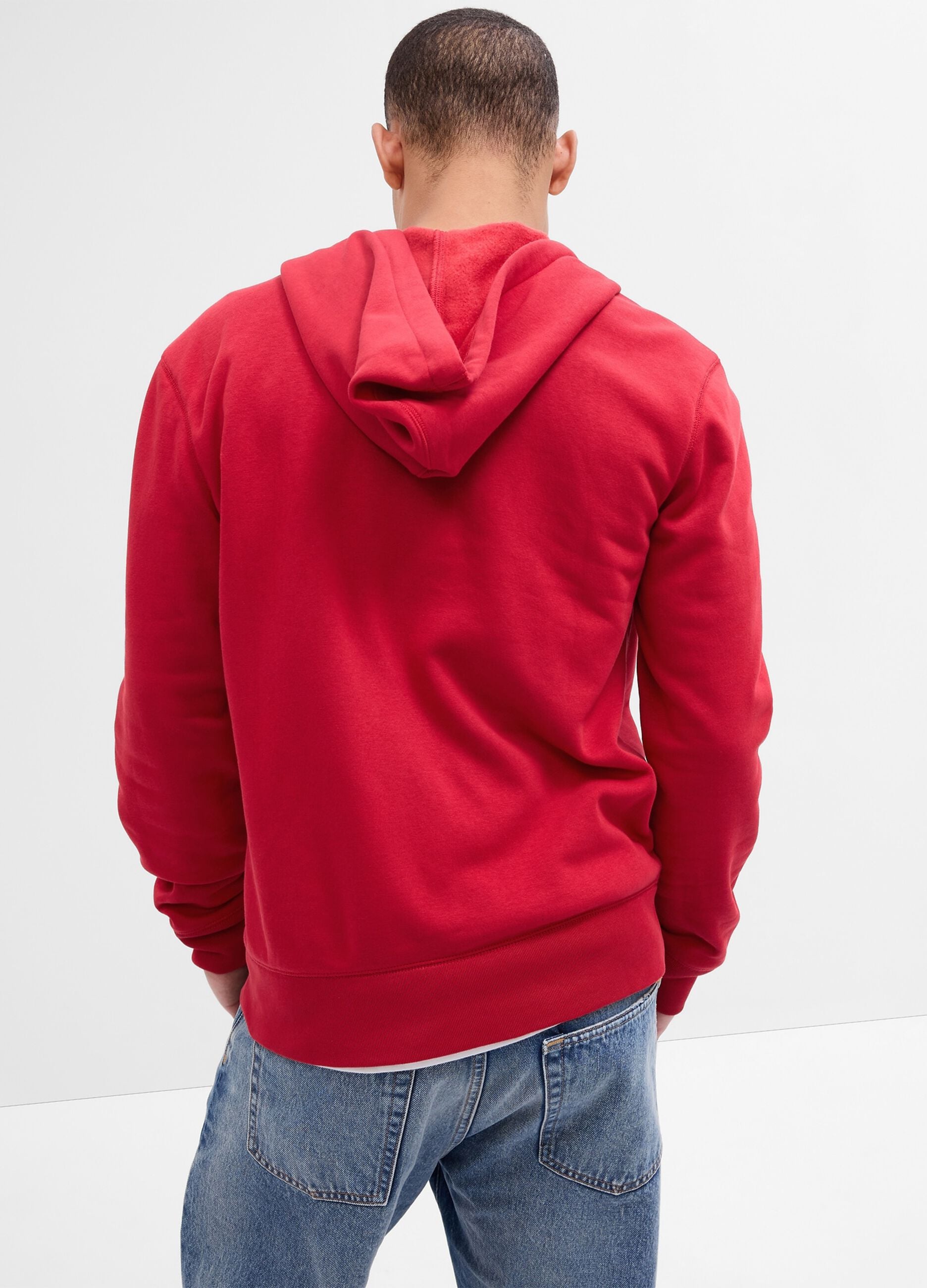 Felpa con logo GAP, cappuccio e zip in misto cotone