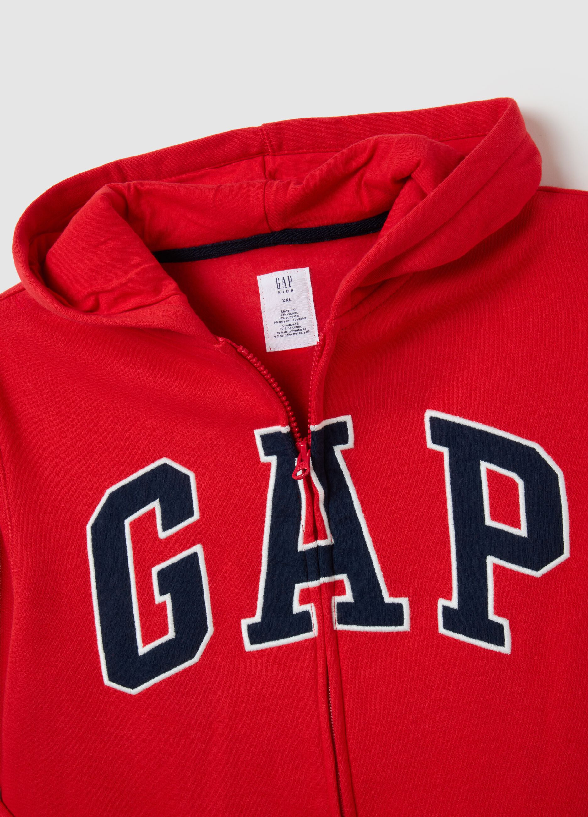 Full-zip fleece sweatshirt with logo embroidery_3