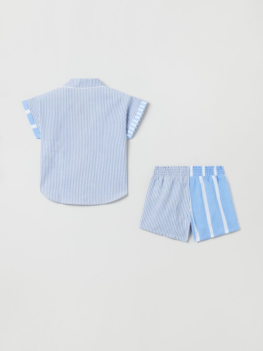 Short pyjamas with striped pattern Girl_2