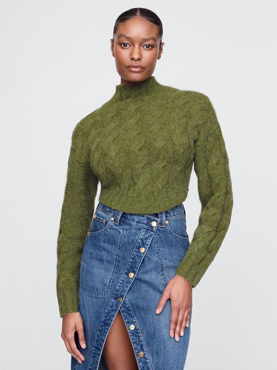 GAP x CULT GAIA Pullover crop a trecce Donna_0