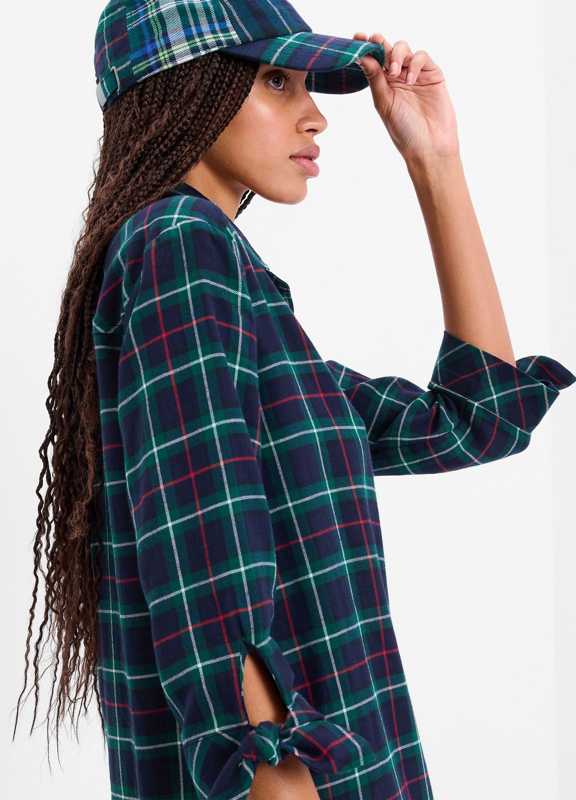 Shirt dress with check pattern_3