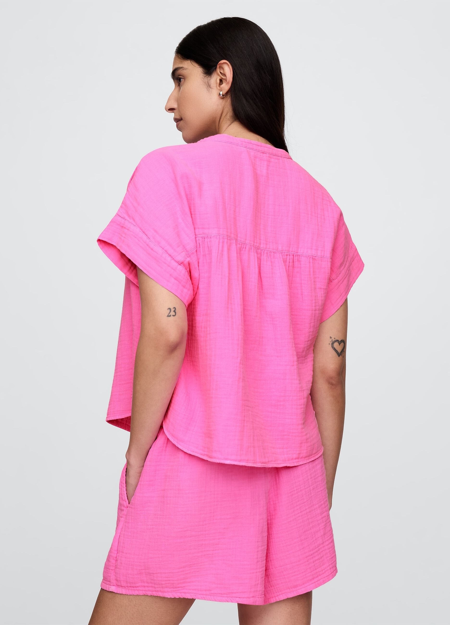 Camicia estiva rosa in cotone leggero_1