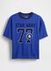 T-shirt blu in cotone per bambino_0