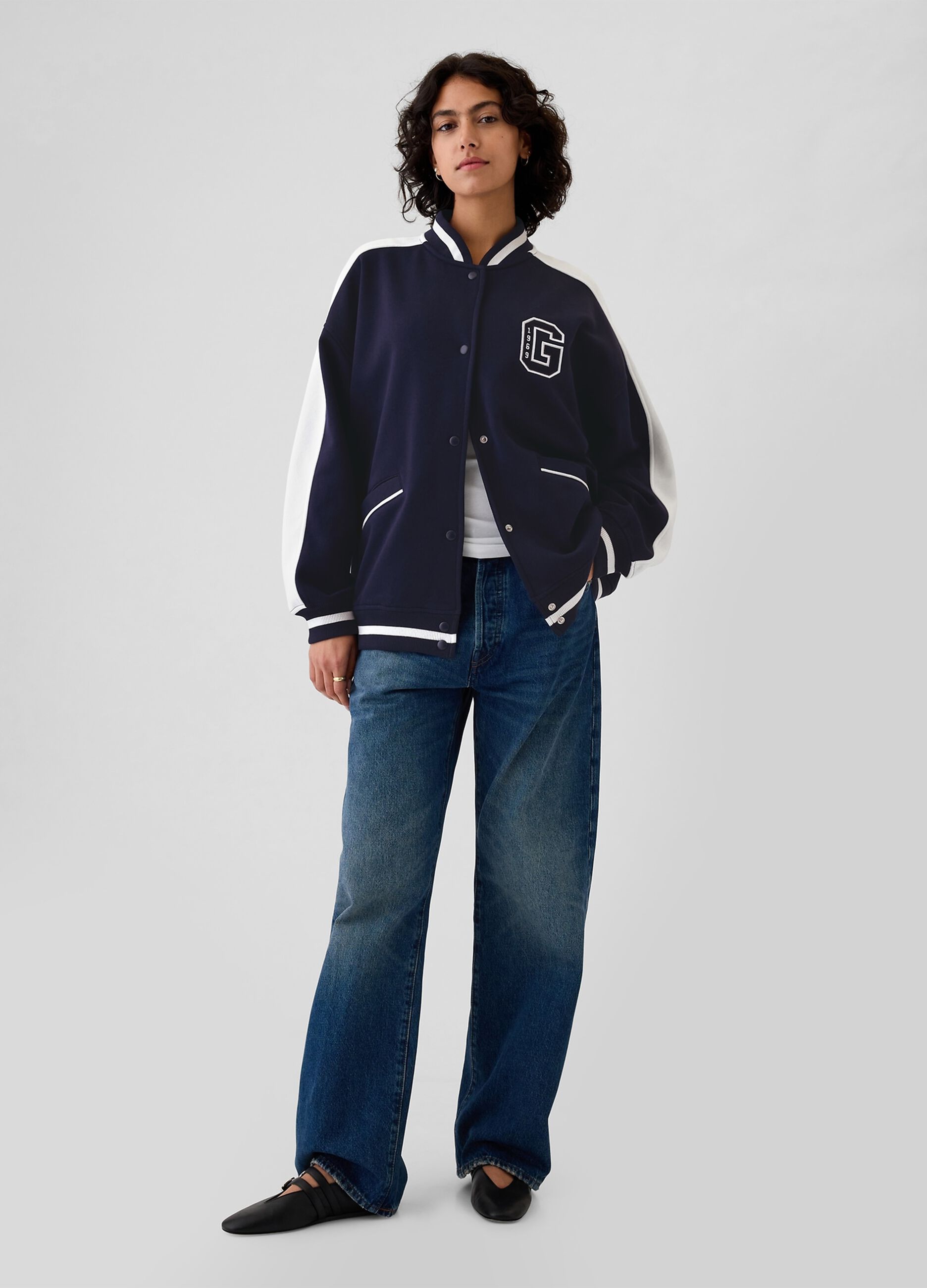Bomber varsity oversize con ricamo logo_1