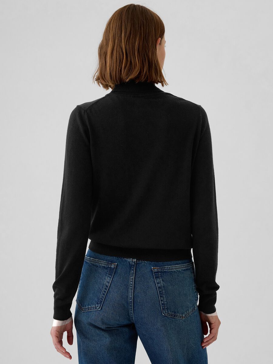 Turtleneck jumper in merino wool Woman_2