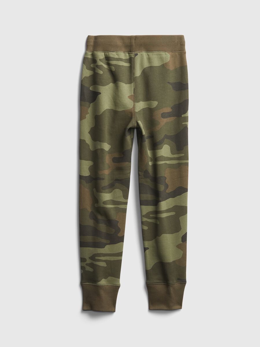 Joggers in felpa camouflage con ricamo logo Bambino_1