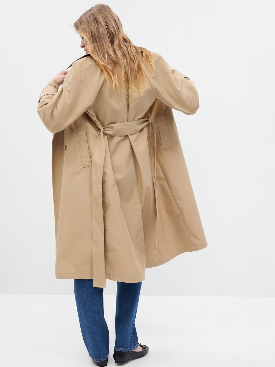 Long trench coat with raglan sleeves Woman_1