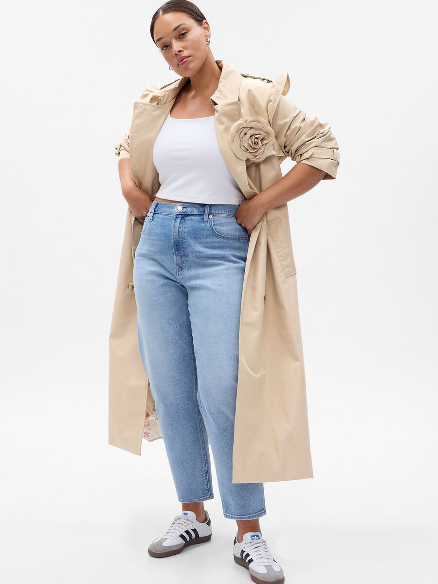 LoveShackFancy double-breasted trench coat with flounce Woman_3