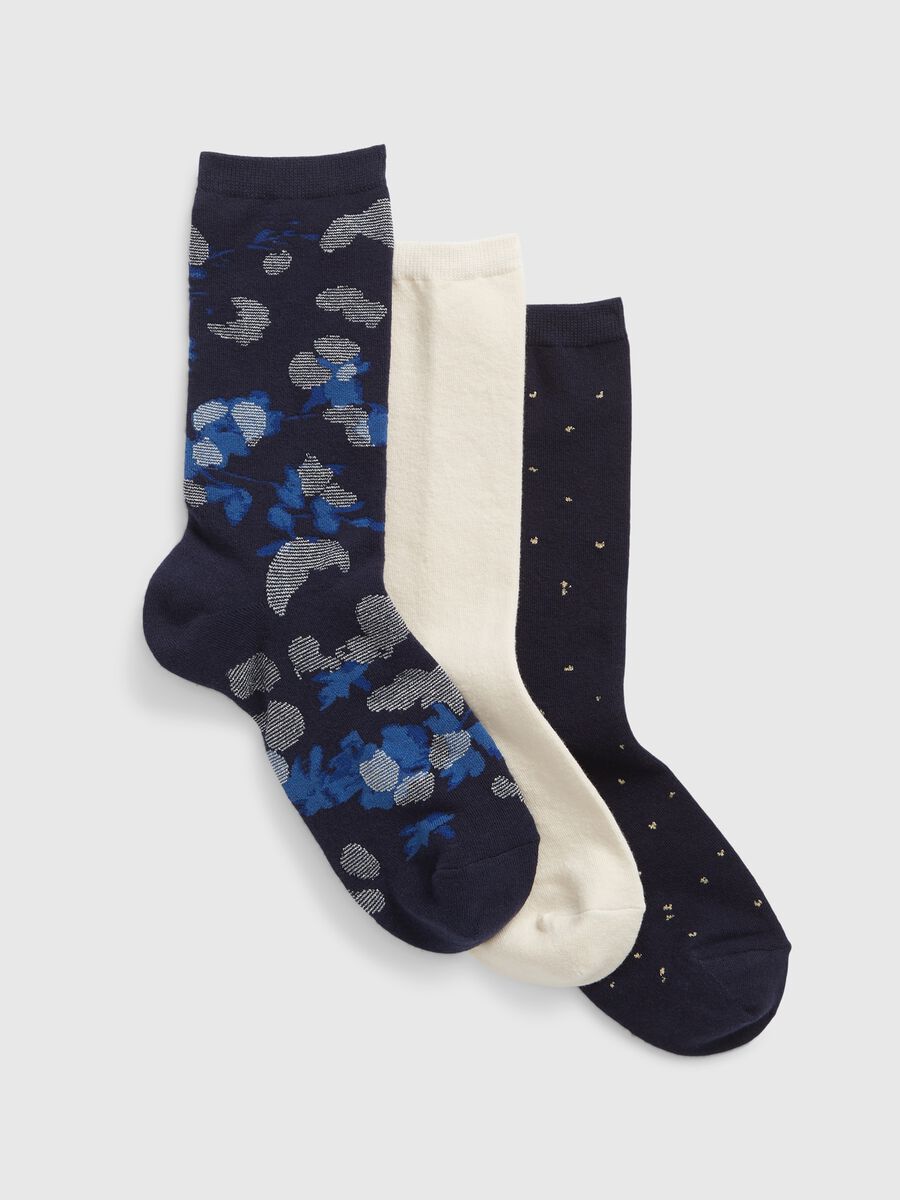 Three-pair pack short socks with pattern Woman_0