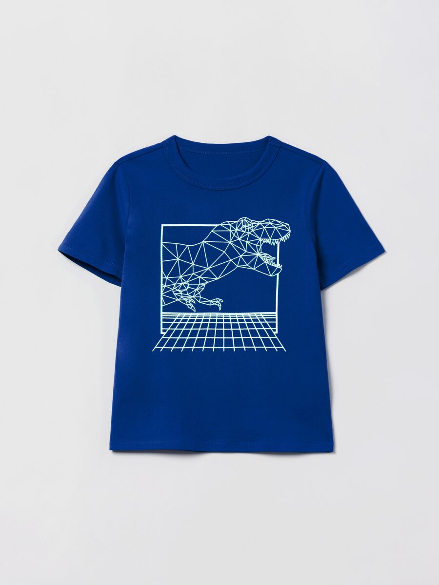 Cotton T-shirt with dinosaur print Boy_0