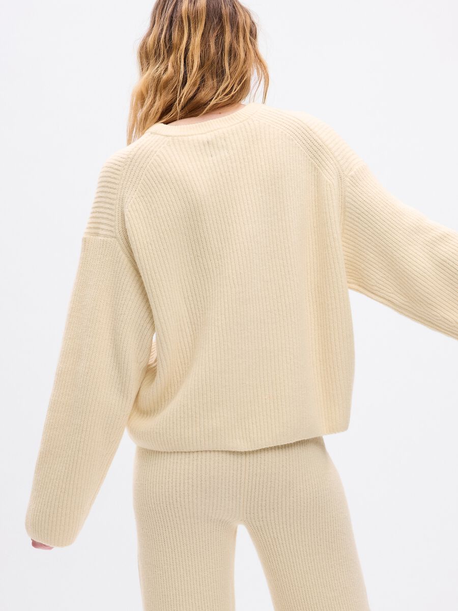 Oversize ribbed pullover Woman_1