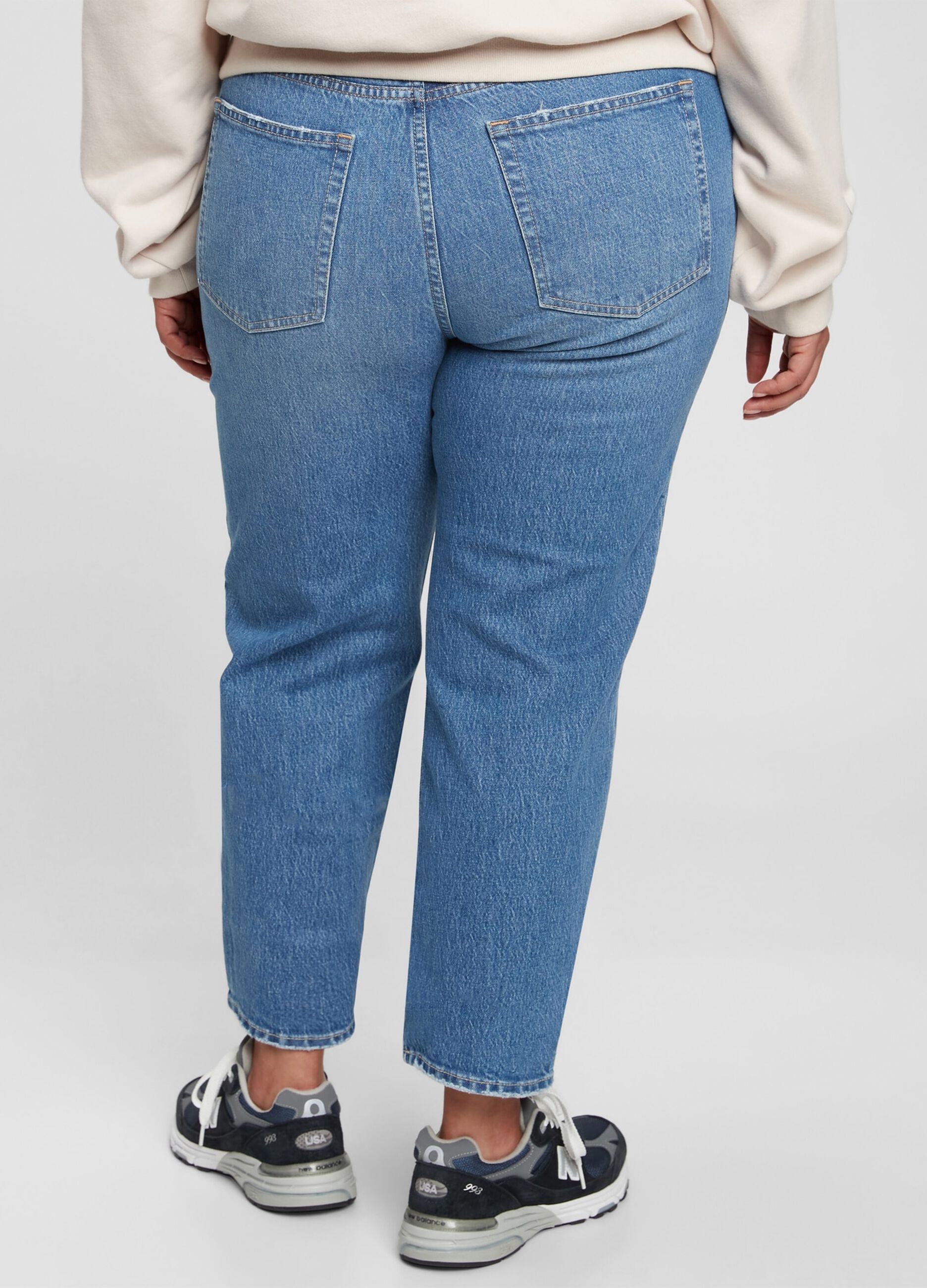 Jeans straight fit a vita alta_3