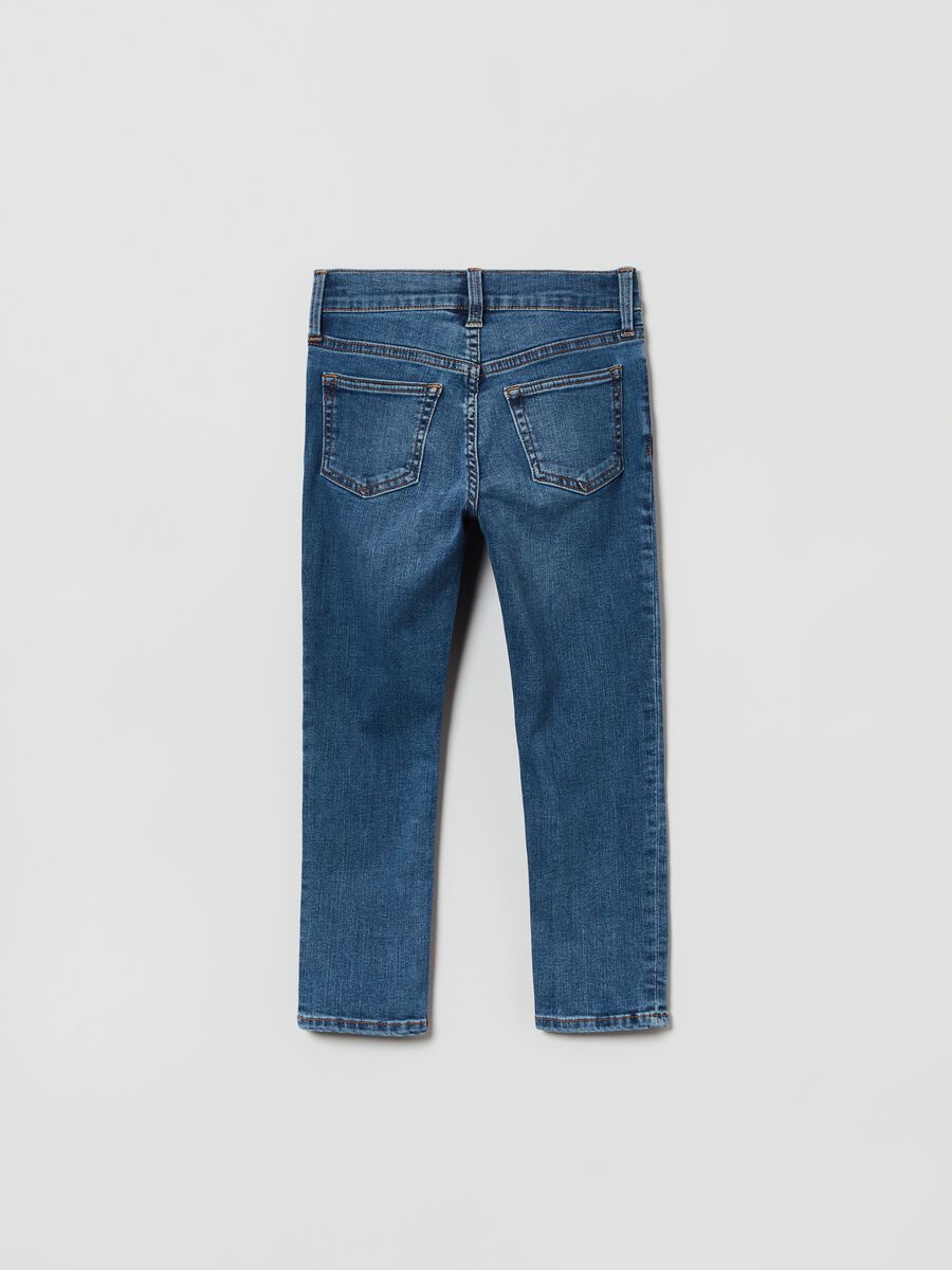 Jeans skinny fit con scoloriture Bambino_1
