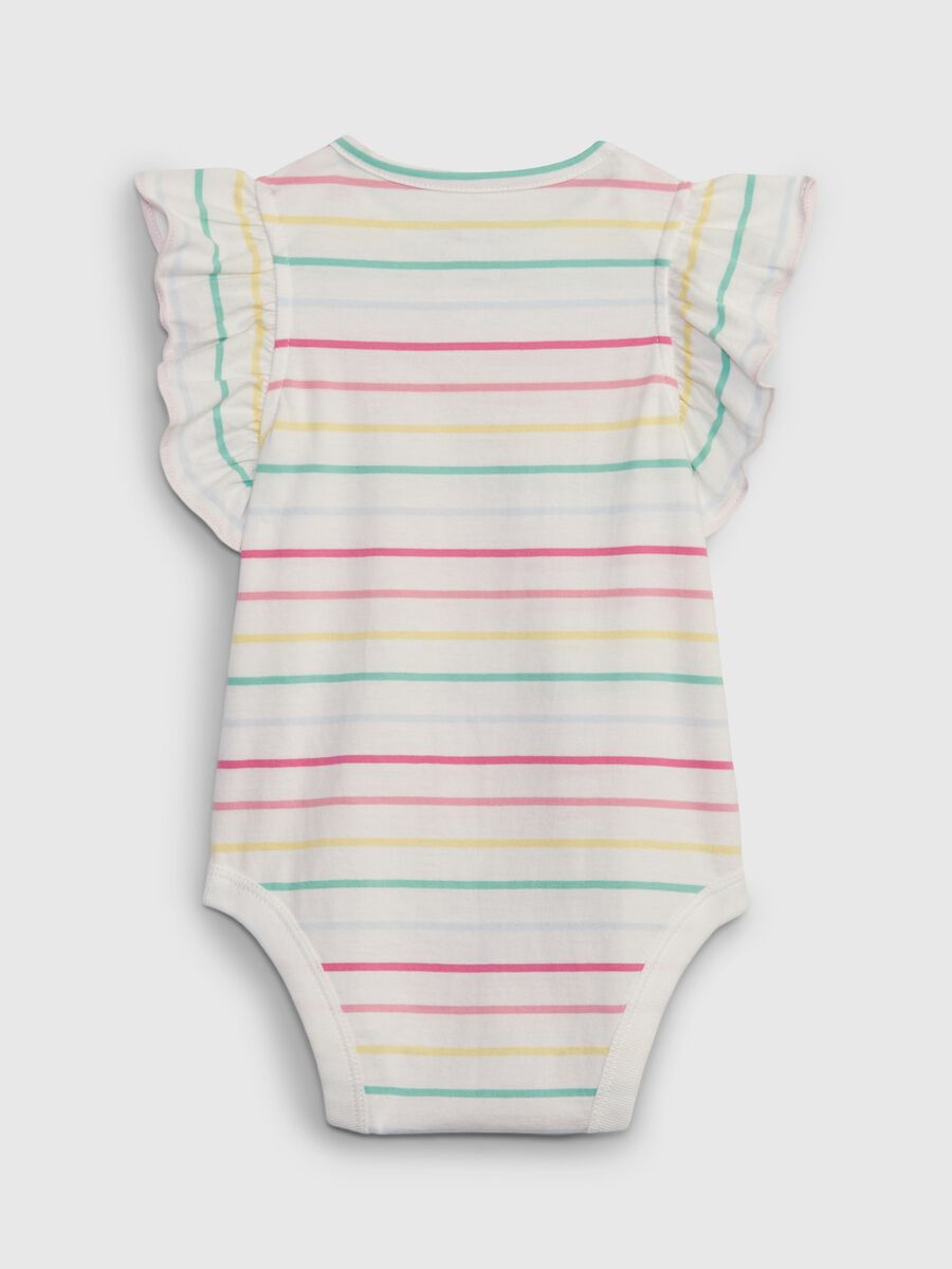 Organic cotton bodysuit with striped pattern Newborn_1