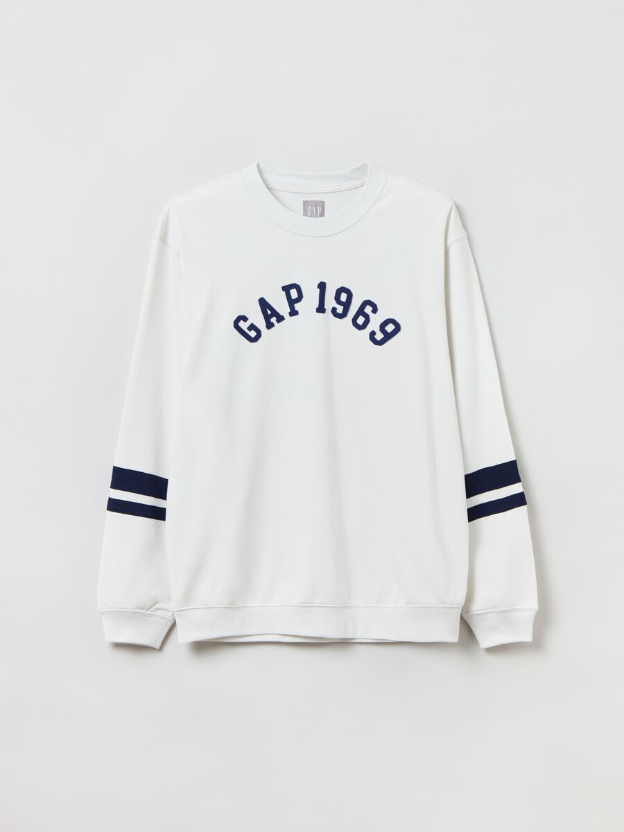 Sweatshirt with logo embroidery and contrasting bands Man_2