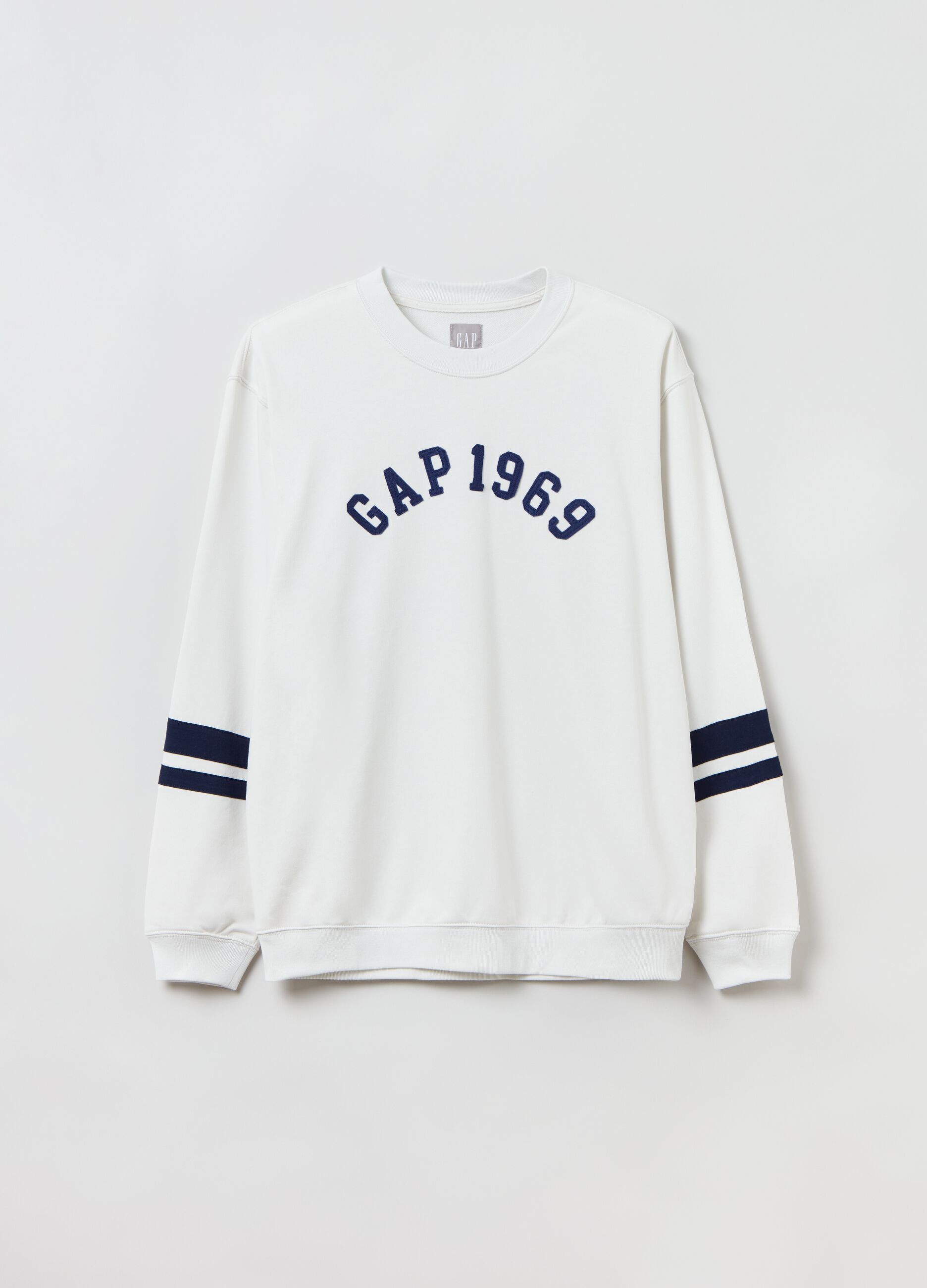 Sweatshirt with logo embroidery and contrasting bands_2